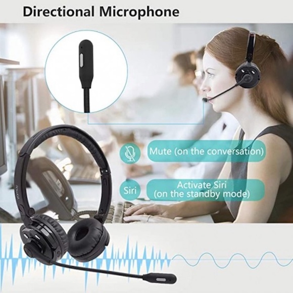 YAMAY M20 Bluetooth Headphones Bluetooth Headphones with Microphone, - Picture 4 of 13